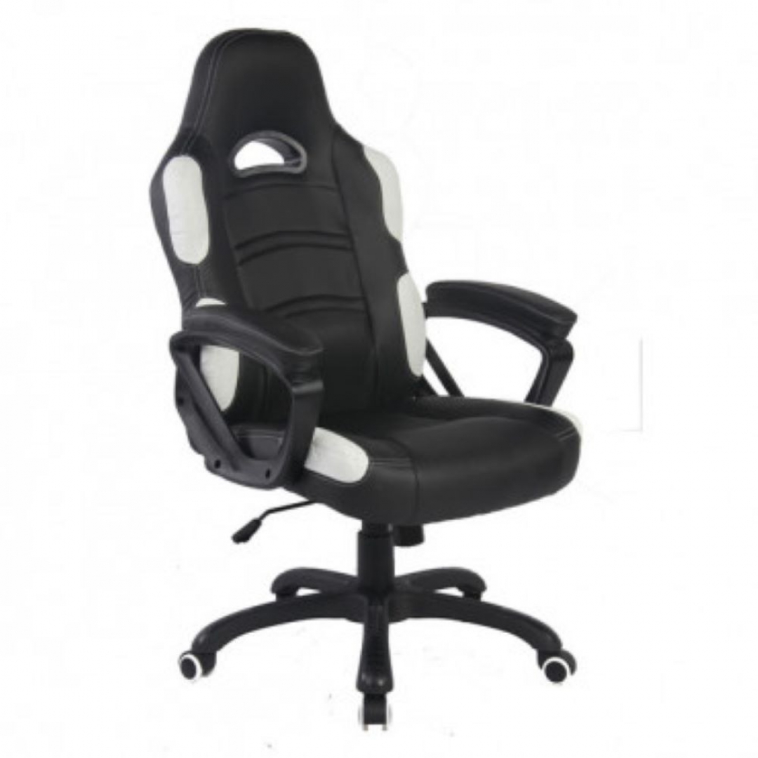 Office chair MAVIS II black + white PU