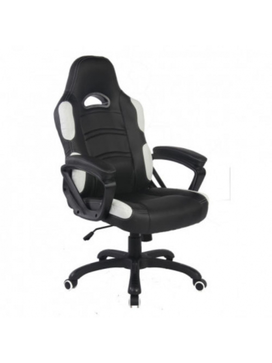 Office chair MAVIS II black + white PU