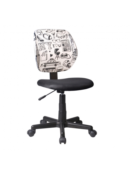 Office chair ARIEL black+white
