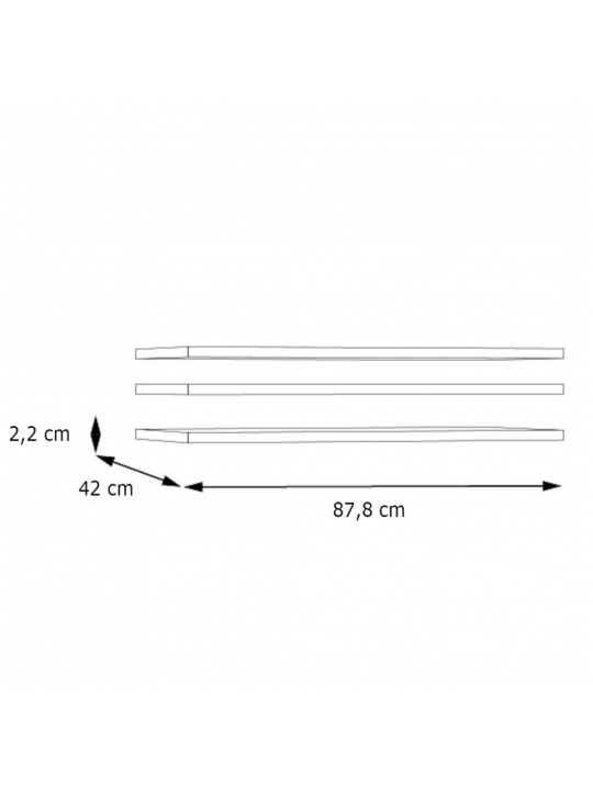 Set 3 dodatnih polic FITTIO 180 cm Set 3 dodatnih polic FITTIO 180 cm