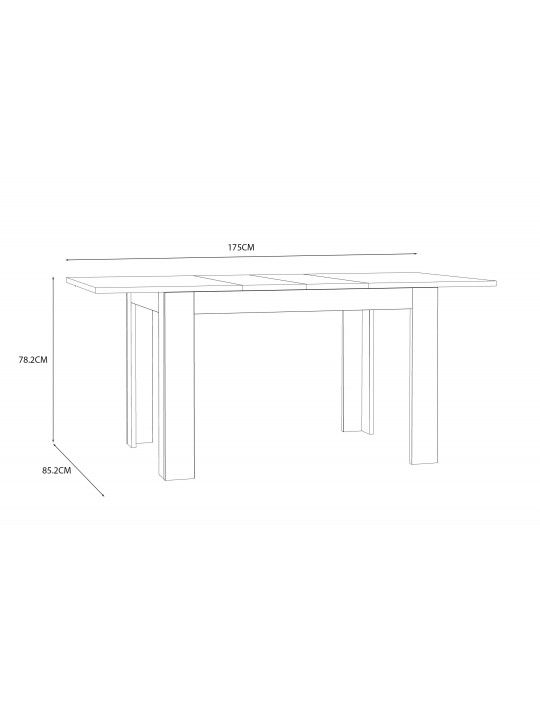 Raztegljiva miza TEMZA 120-175x85x78 cm hrast Raztegljiva miza TEMZA 120-175x85x78 cm hrast