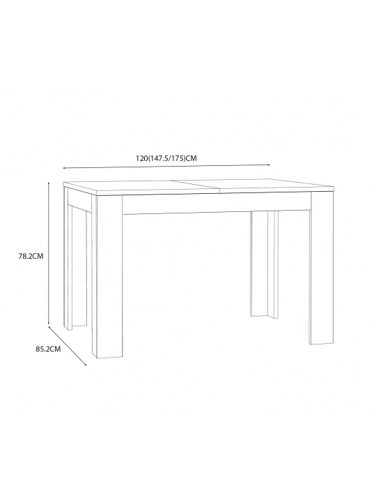 Raztegljiva miza TEMZA 120-175x85x78 cm hrast Raztegljiva miza TEMZA 120-175x85x78 cm hrast