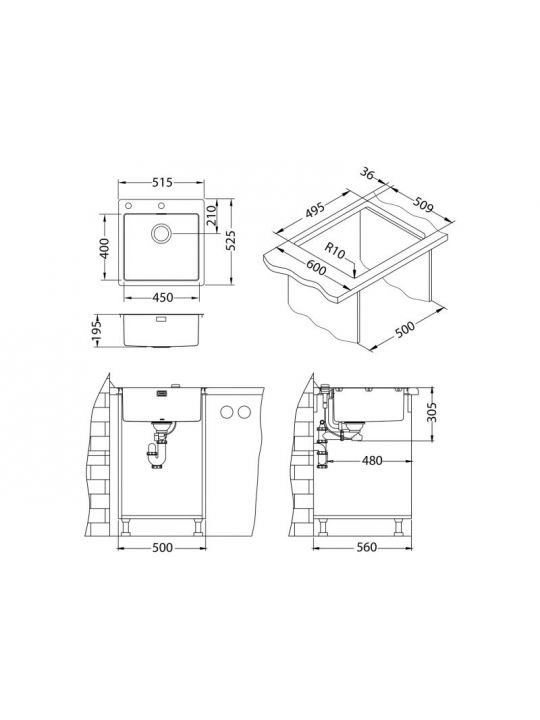 Pomivalno korito Alveus Pure 30