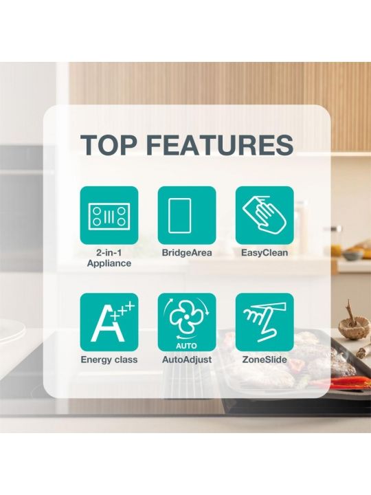 Indukcijska kuhalna plošča z napo GEH8432BSCWF