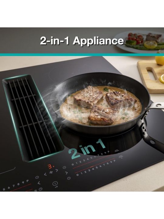 Indukcijska kuhalna plošča z napo GEH8432BSCWF