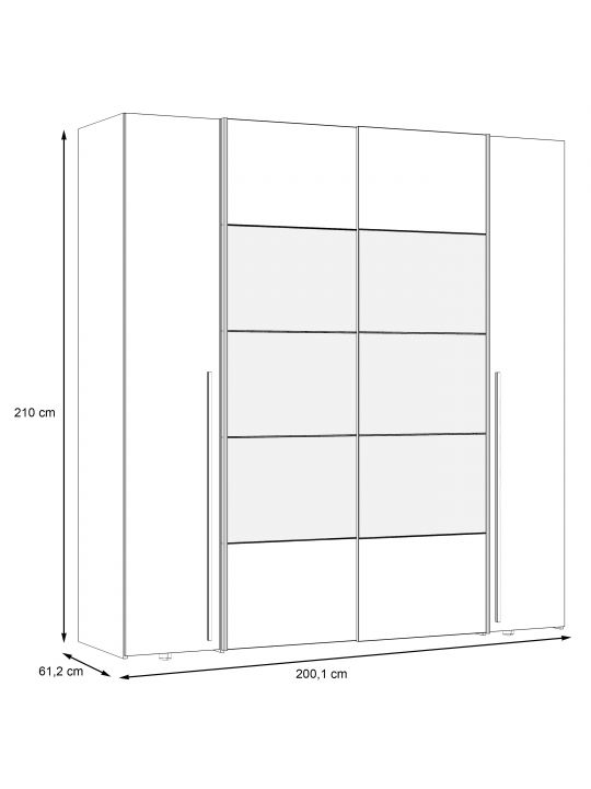 Wardrobe NARAGO white NRGS32512-120