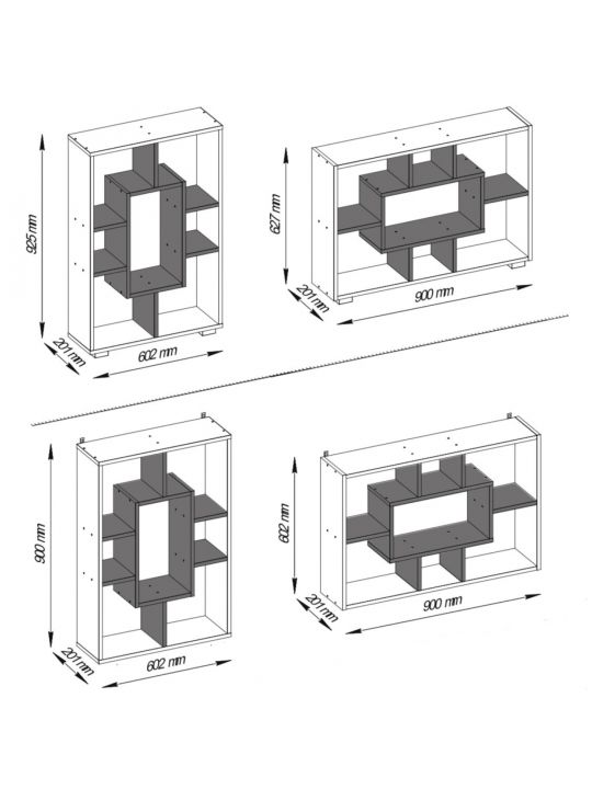 Cube cabinet PIENZA white (Split A rack, color white / white) Cube cabinet PIENZA white (Split A rack, color white / white)