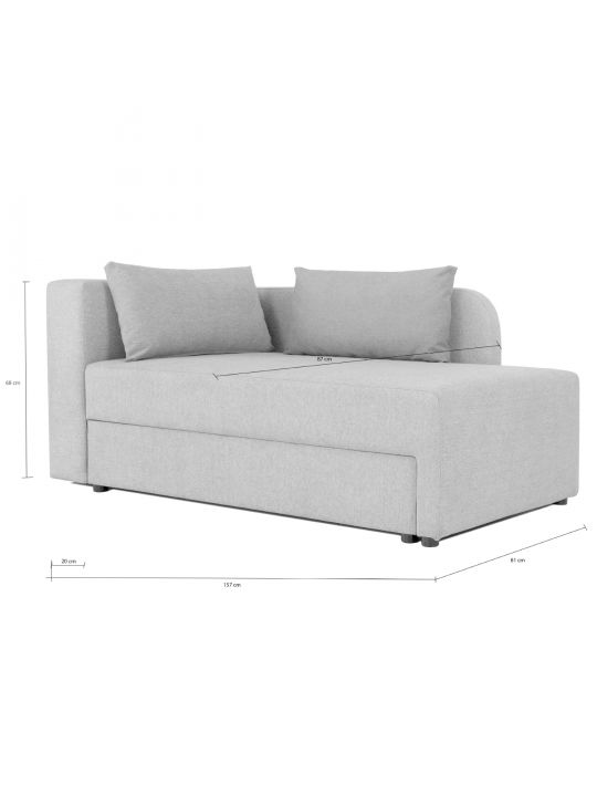 Sofa SANITA grey (NIKI - Primo 92/Primo 48/Primo 73)