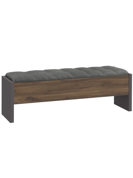 Bench PEMBURY dark oak+grey DLCT012-M777