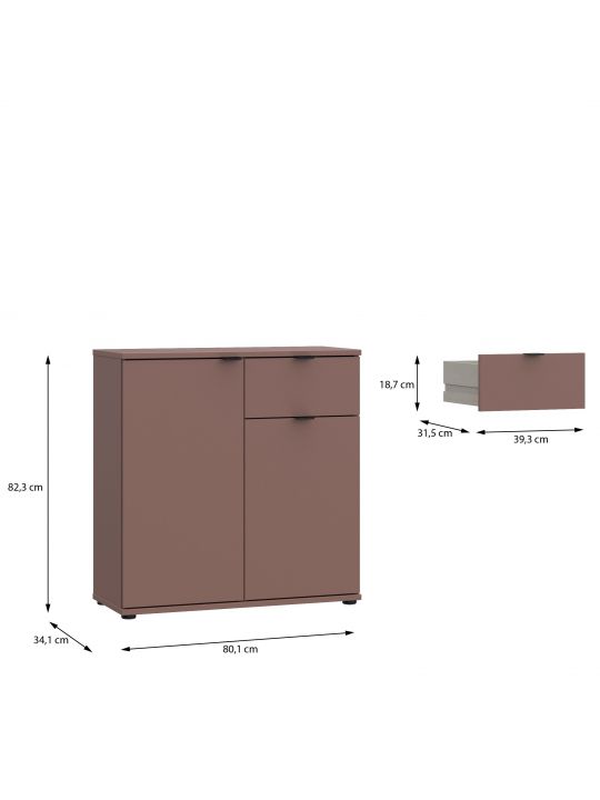 Chest GANYMEDE terracotta GNMK222L-U72