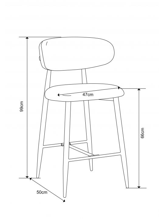 Bar chair RUNEL green