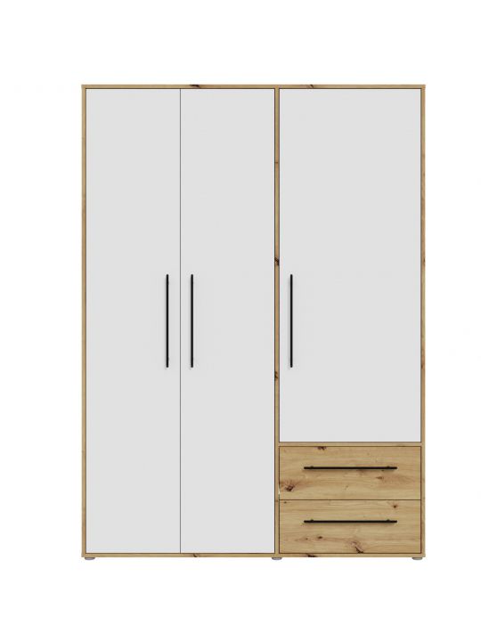 Wardrobe MOKKARIS oak+white MKSS833-C830