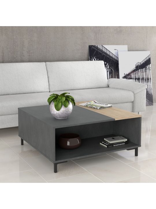 Coffee table GALACTIQUE sonoma+cement CNF2T501-C848