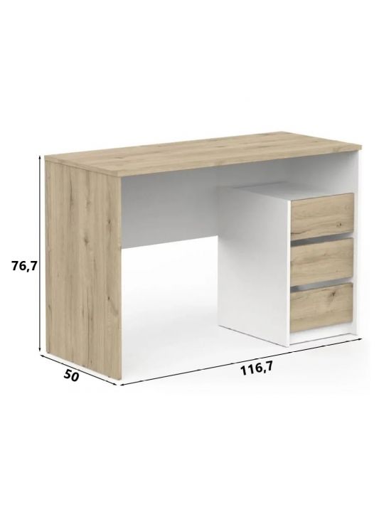 Pisalna miza HARISSON 468657 hrast + bela