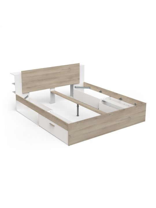 Bed LIFE 385319 180x200 Kronberg oak+white