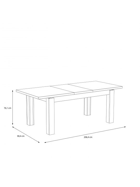 Raztegljiva miza ALCA 160-206x90x76 cm hrast Raztegljiva miza ALCA 160-206x90x76 cm hrast