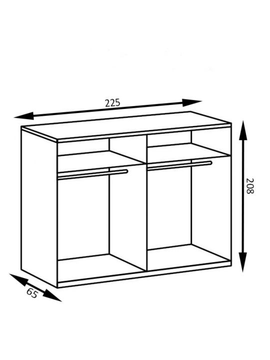 Wardrobe EASY PLUS A  50777+569663+569663 white