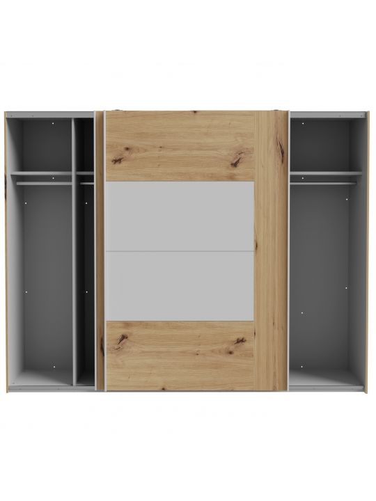 Wardrobe KASURA oak+grey KSRS12411-M815
