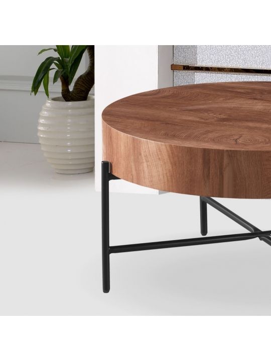 Coffee table KAMIK brown MDF Coffee table KAMIK brown MDF