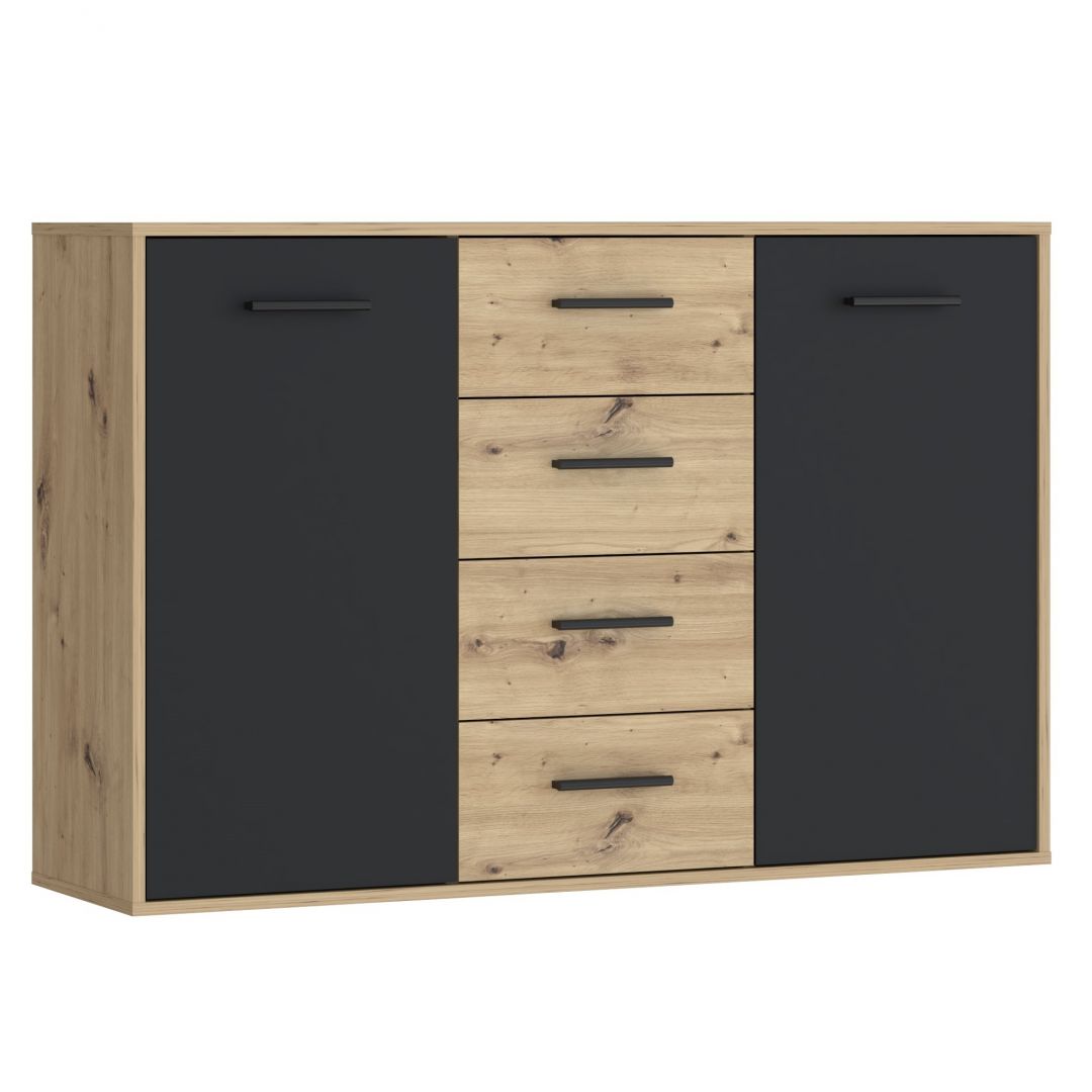 Chest ANTUZA NTU231-M712 grey+oak
