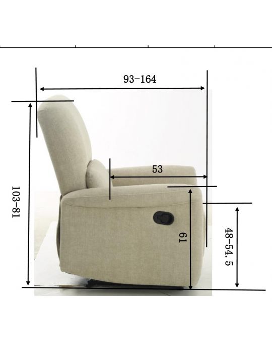 Relax chair NIVARA grey
