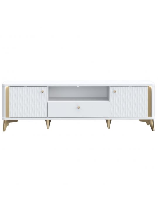 TV Chest FORREST HILLS white+gold FTHT131B-M841