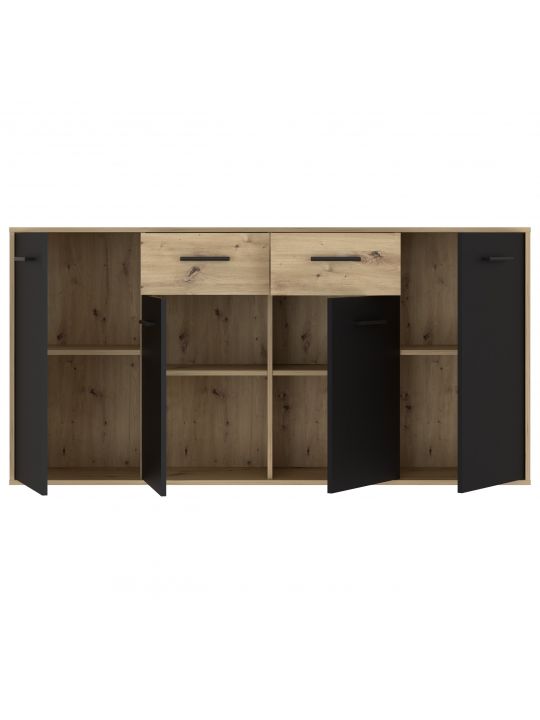 Komoda ANTUZA NTU241-M712 siva + hrast