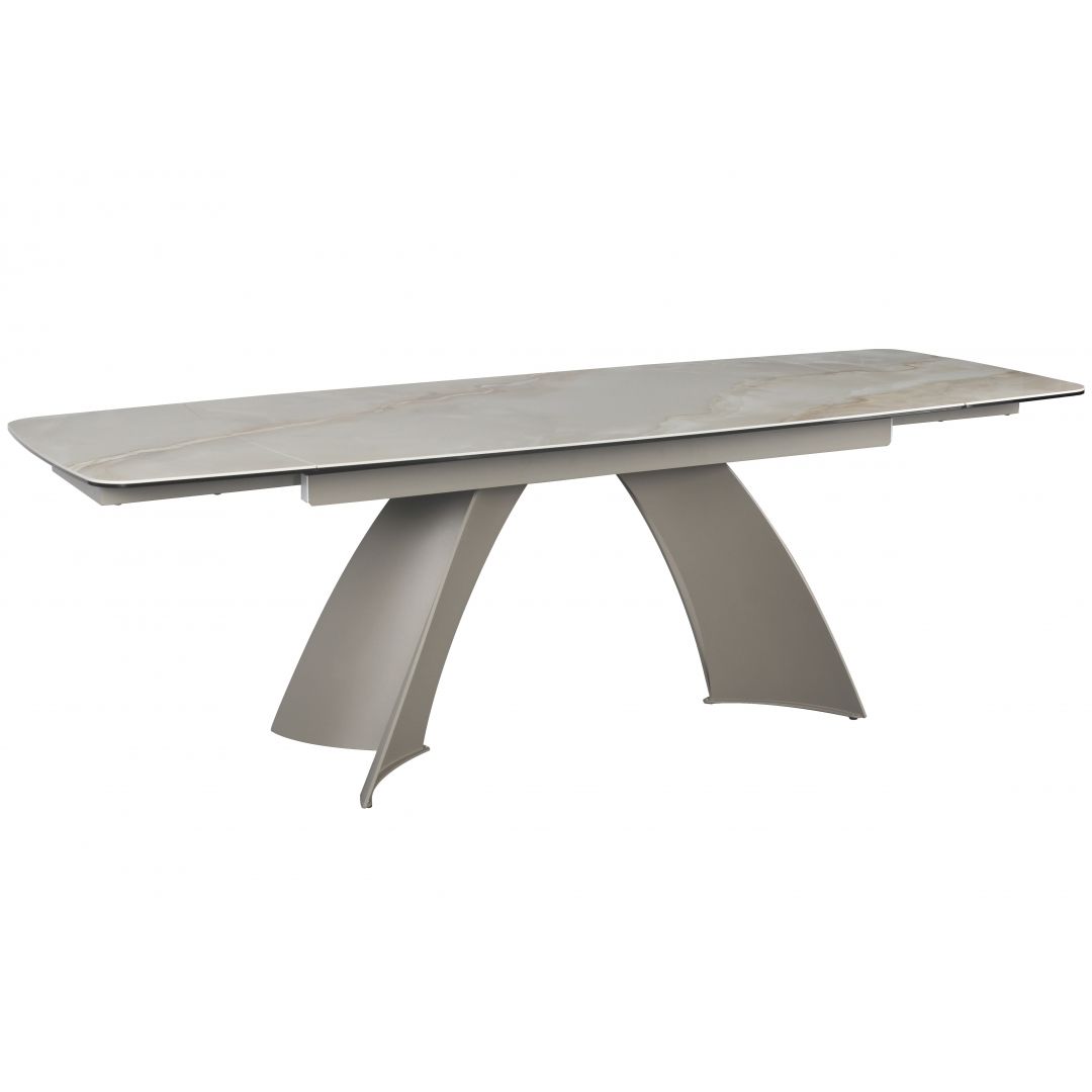 Raztegljiva miza TOKYO (40+200+40)x95x76cm rjava, imitavija amrmorja