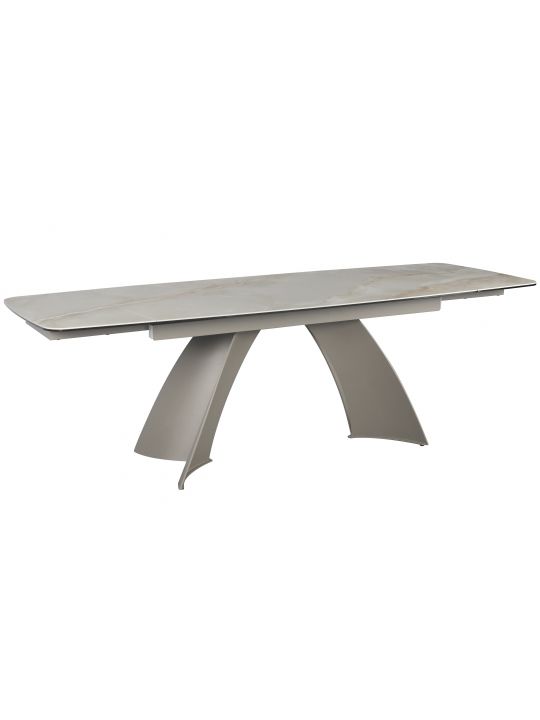 Raztegljiva miza TOKYO (40+200+40)x95x76cm rjava, imitavija amrmorja