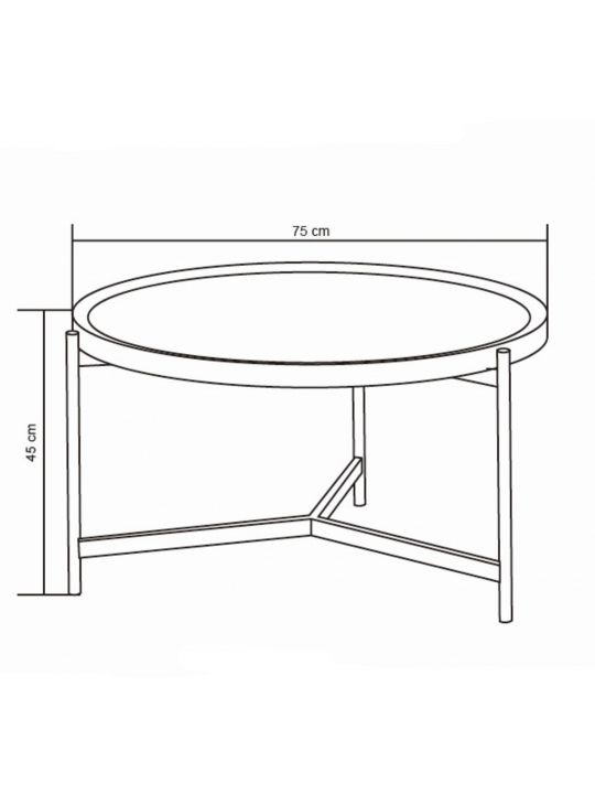 Coffee table VANOS blue&white MDF