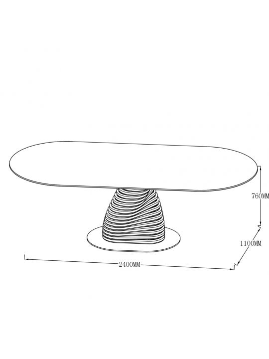 Miza SANAS 240x110x76cm rjava
