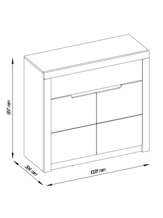 Sideboard MAREDA 3 oak (Toronto G, color oak wotan)