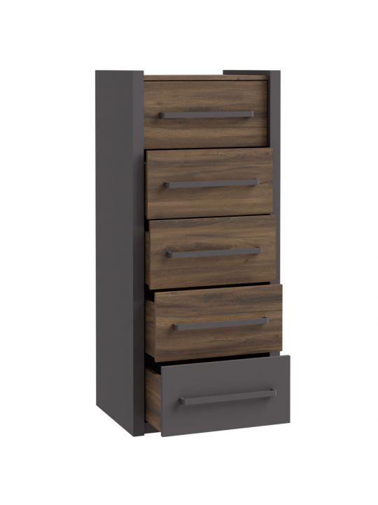 Chest PEMBURY dark oak+grey DLCK217-M777