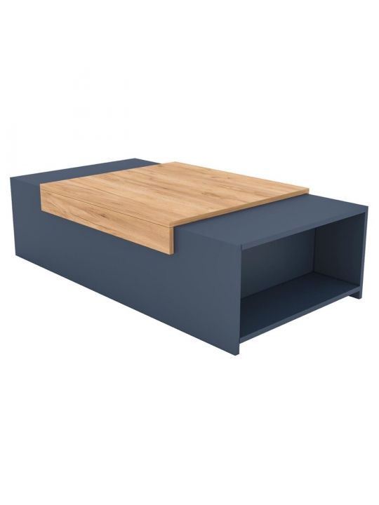 Coffee table GORITA 2 grey + oak (2002 Coffee table, color oak craft gold / graphite)