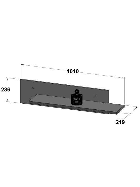 Polica SKELPE SXPB04-M961 bela + hrast Polica SKELPE SXPB04-M961 bela + hrast