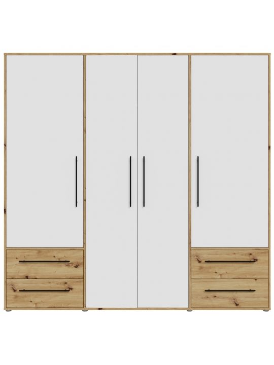 Wardrobe MOKKARIS oak+white MKSS846-C830