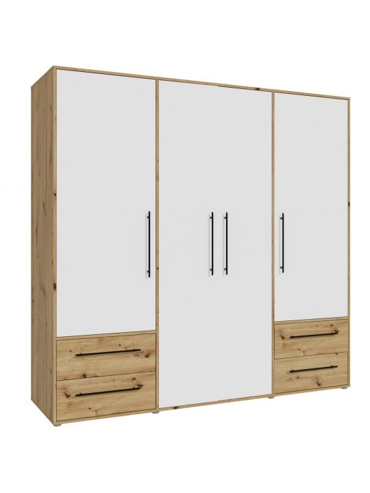 Wardrobe MOKKARIS oak+white MKSS846-C830