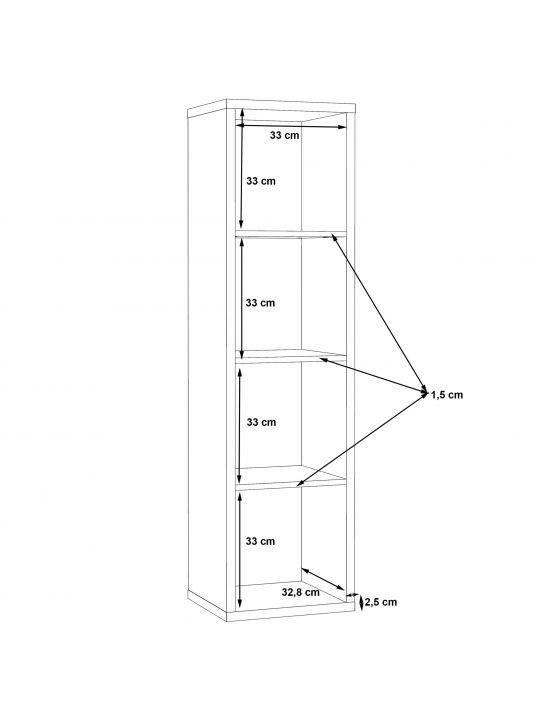 Cube cabinet MAURO oak MXXR411-D78 Cube cabinet MAURO oak MXXR411-D78