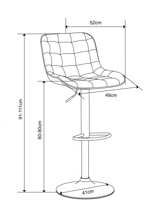 Bar chair AZUL black