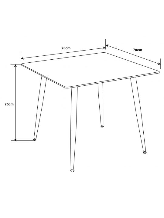 Table ADRIA 70x70x75 cm HG marble white Table ADRIA 70x70x75 cm HG marble white