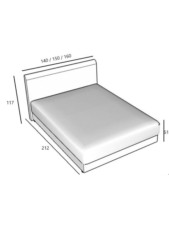 Box spring postelja GAMALI  (siva)