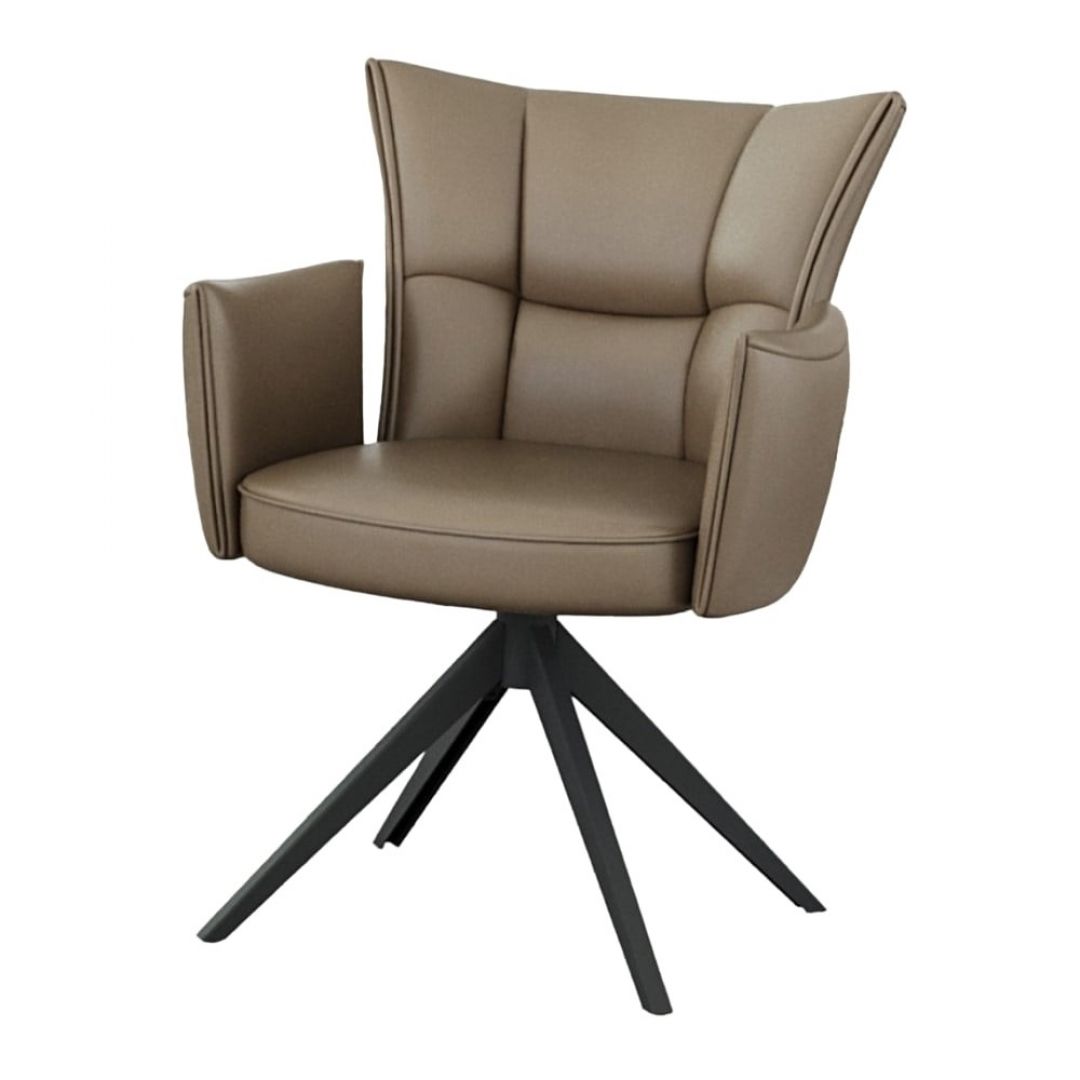 Stol LEDER (rjava)