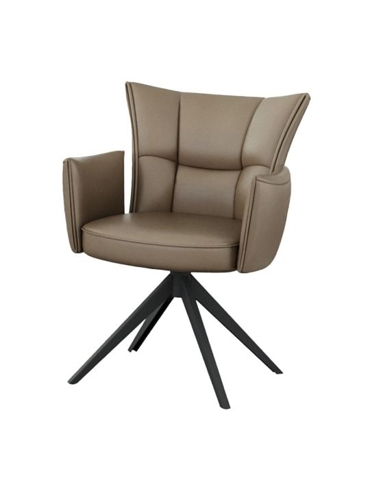 Stol LEDER (rjava)