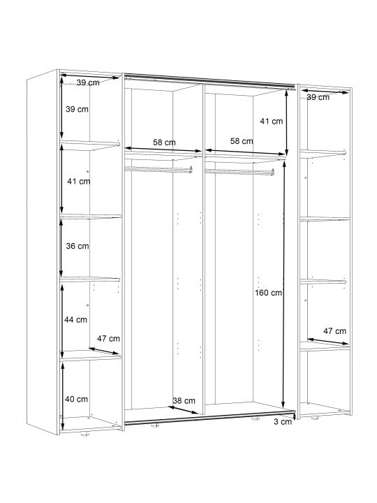 Wardrobe NARAGO white NRGS32512-120