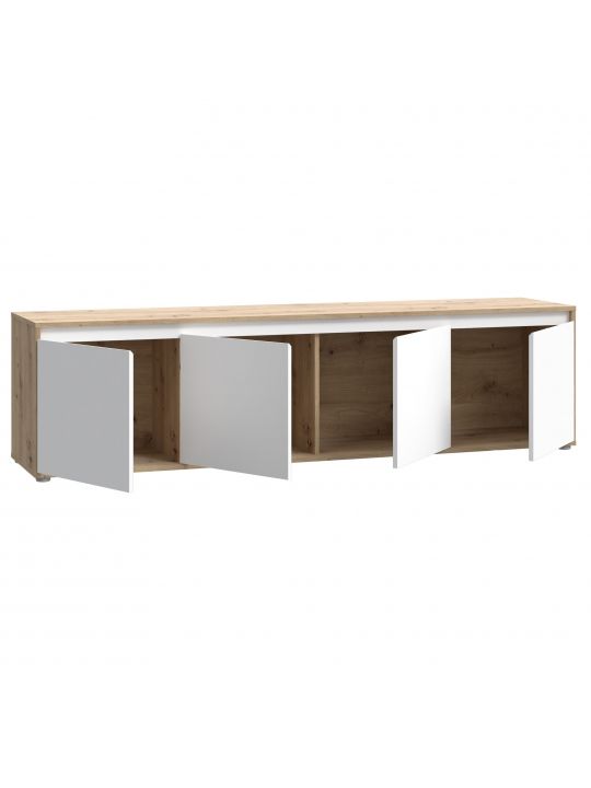TV komoda SKELPE SXPT142-M961 bela + hrast