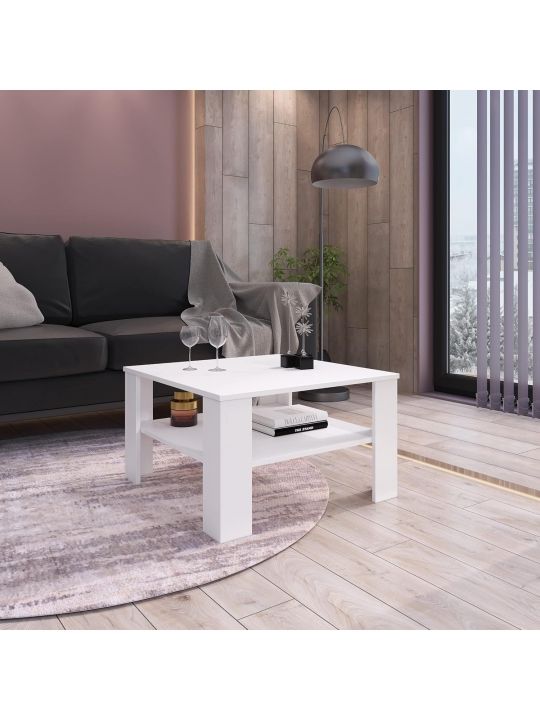 Coffee table VERNIO white (Dabi Coffee table, color white / white)