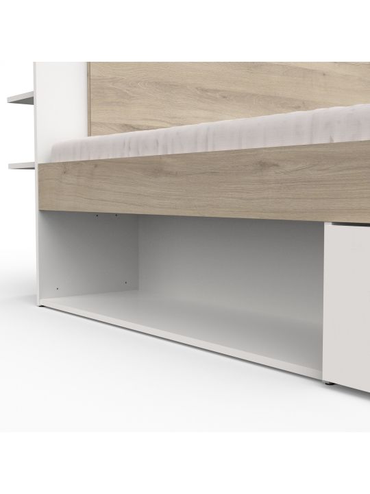 Bed LIFE 385319 180x200 Kronberg oak+white