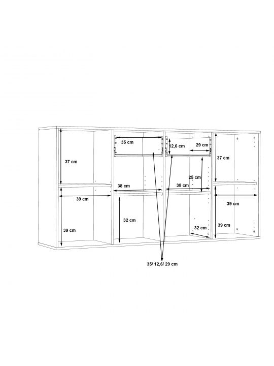 Komoda ANTUZA NTU241-M712 siva + hrast
