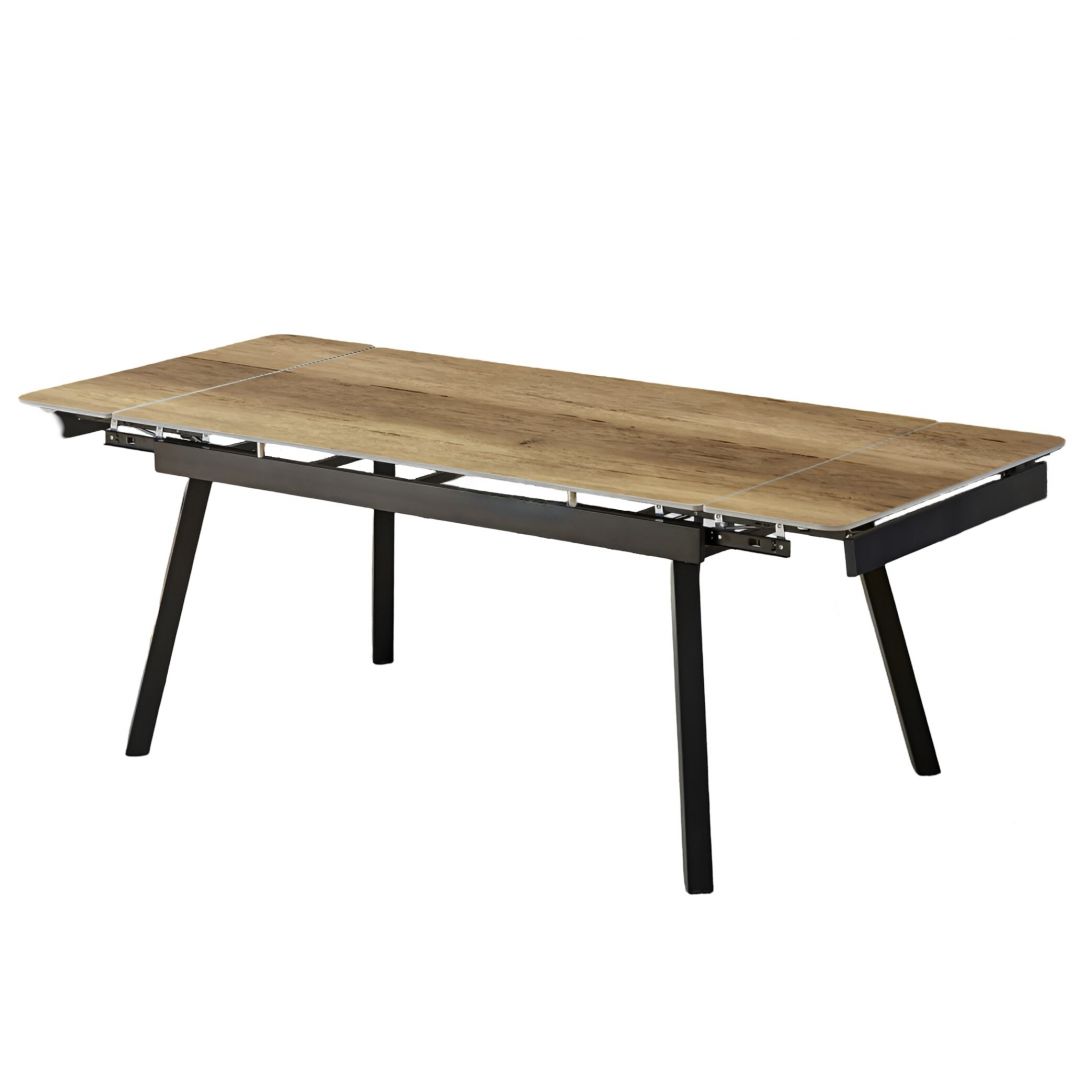 Extendable table CUPRA (150+30+30)x90x76 cm natur (JOHN 120+30+30x85 - Ceramic, OAK-A wood colour)