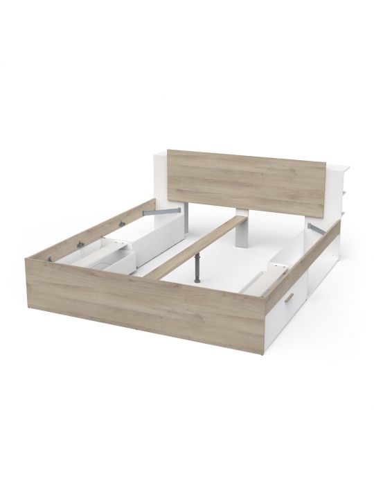 Bed LIFE 385319 180x200 Kronberg oak+white